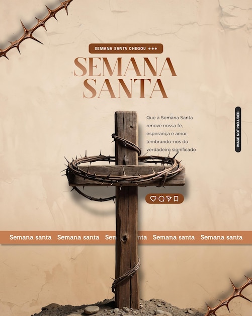semana santa flyer psd
