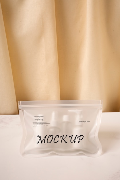 PSD semitransparent recycled bag mockup