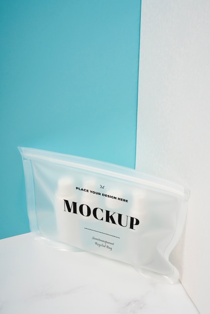 PSD semitransparent recycled bag mockup