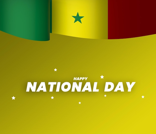 PSD senegal vlag element ontwerp nationale onafhankelijkheidsdag banner lint psd