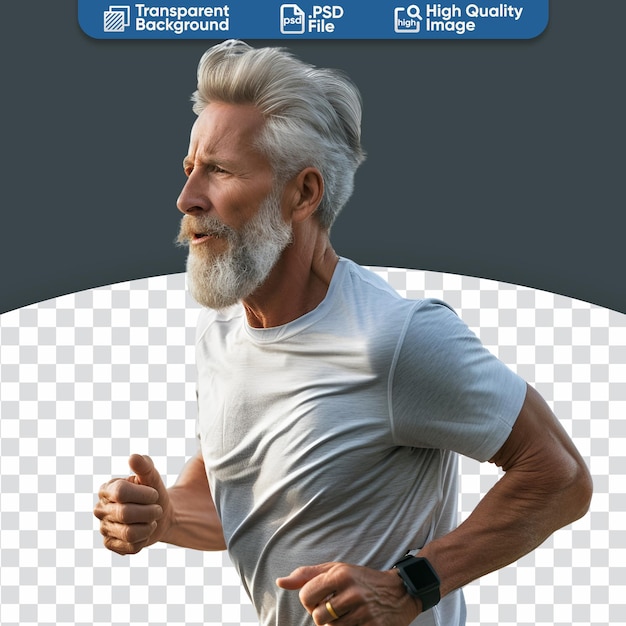 Senior citizen jogging for health and longevity