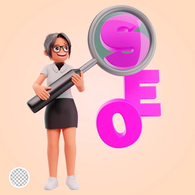 Seo 분석 개념 3d 그림