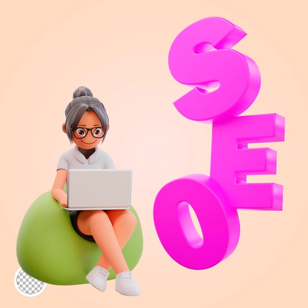 Seo 분석 개념 3d 그림