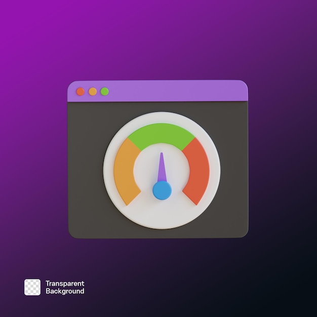 SEO and Web 3D Icon PNG Template