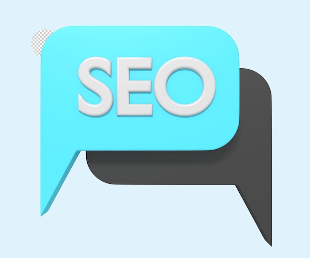 SEO chat bubble share concept