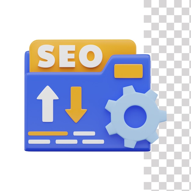 Seo data management 3d icon