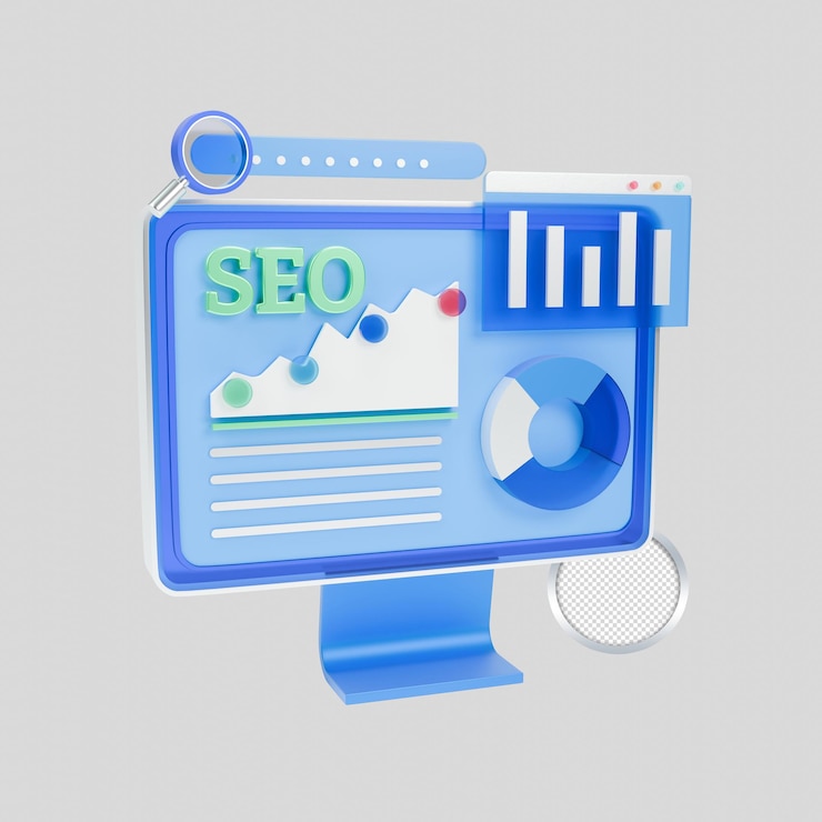 PSD seo en marketinganalyse op het computerscherm