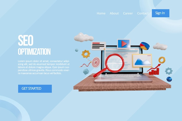 PSD seo optimization landing page exploration