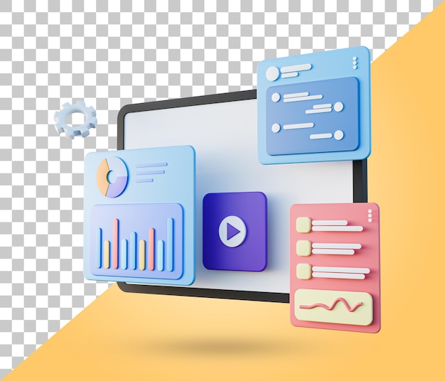 SEO Optimization web analytics and seo marketing concept 3d icon 3d rendered