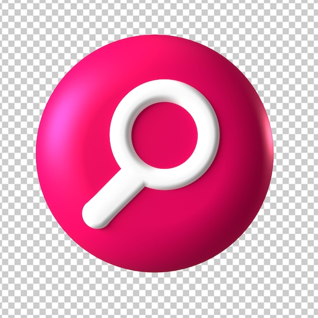 PSD seo search icon 3d button