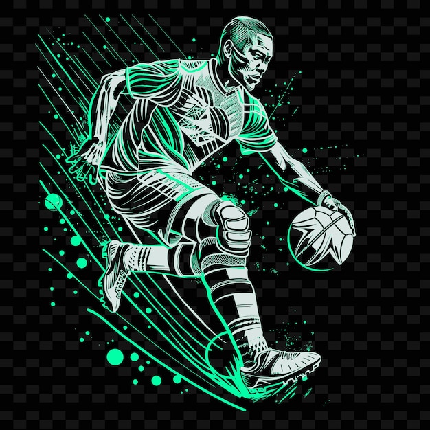Игрок takraw пинает мяч с ботинками takraw и иллюстрацией колена flat 2d sepak sport background