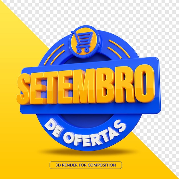 PSD september deals 3d-stempel voor compositie