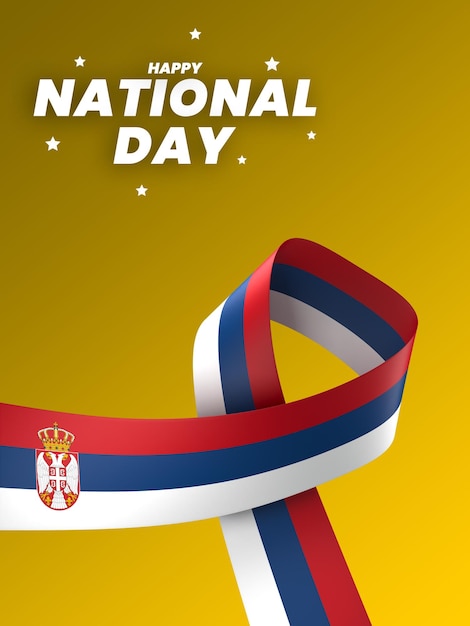 PSD serbia element projektu flagi narodowy dzień niepodległości baner wstążka psd