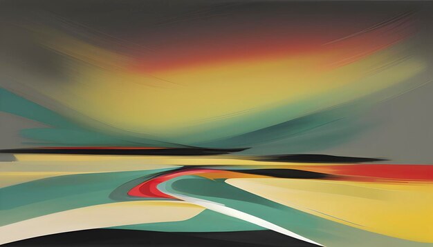 PSD serene colorful abstract sunset landscape