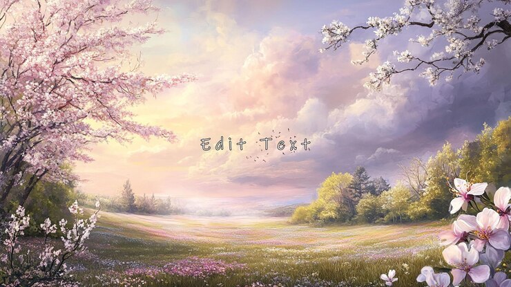 PSD 春の晴れた日の出は く草原の上に