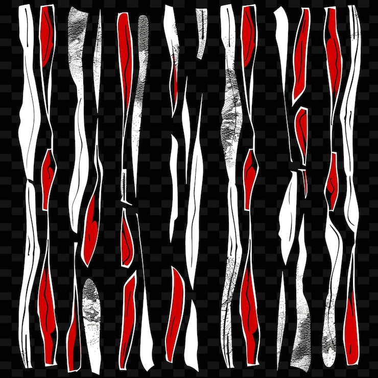 PSD a series of different colored lines with different colors and shapes
