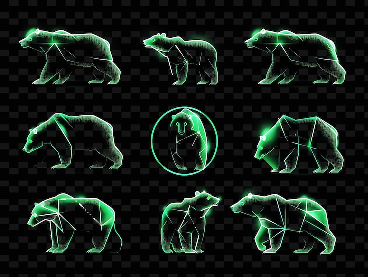 PSD a series of images of a bear and a lion