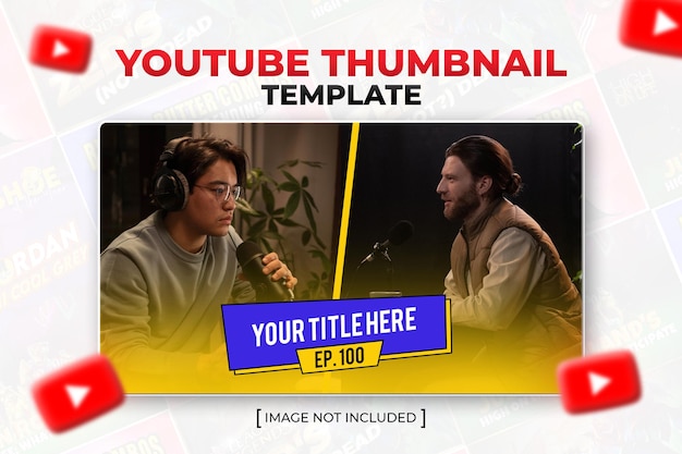 PSD series minimalist youtube thumbnail template