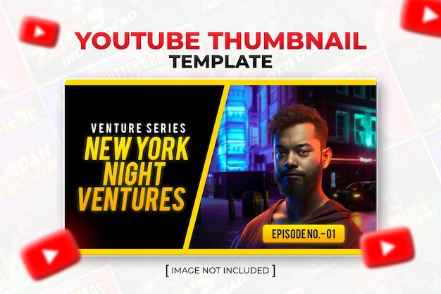 PSD series youtube thumbnail template