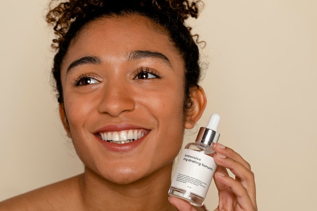 Serum dropper bottle mockup skincare product packaging psd