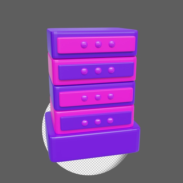 PSD rendering 3d del server