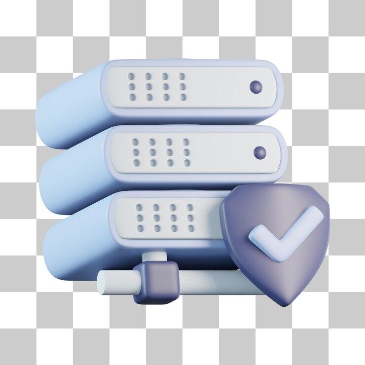 PSD server data secure 3d icon