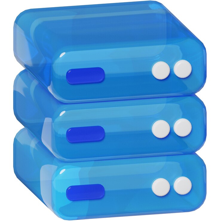 PSD server data web development 3d object