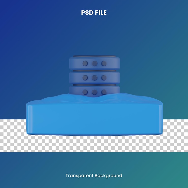 PSD server datalekkasje 3d-gjengivelsesikon illustrasjonsanalyse