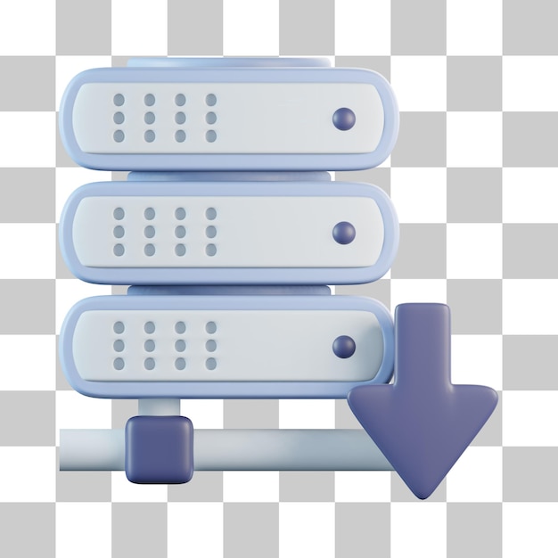 PSD server download 3d icon