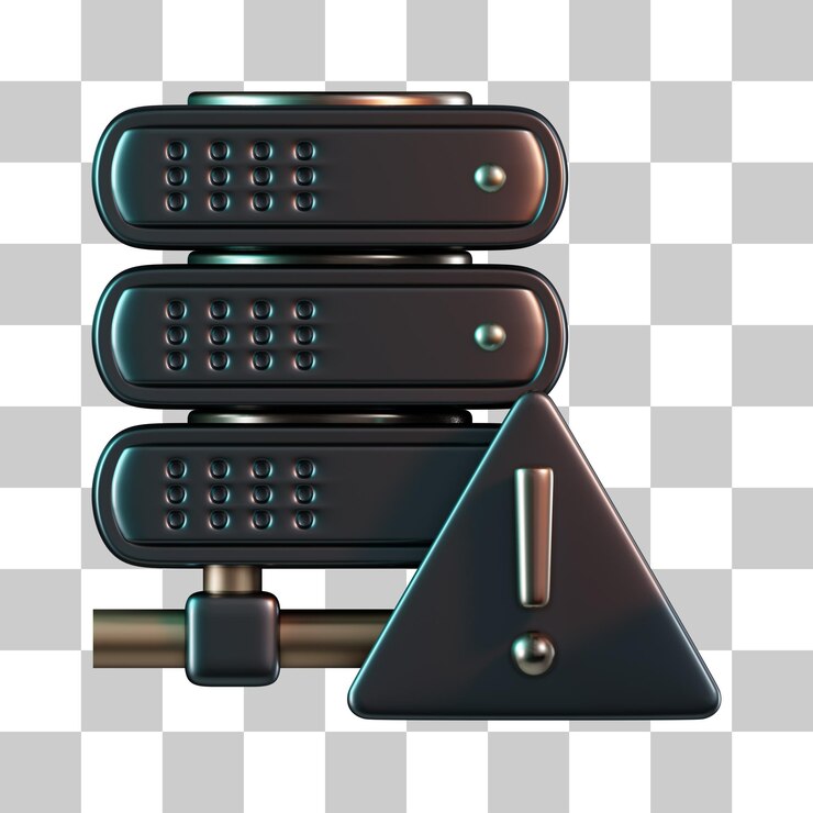 PSD server error 3d icon