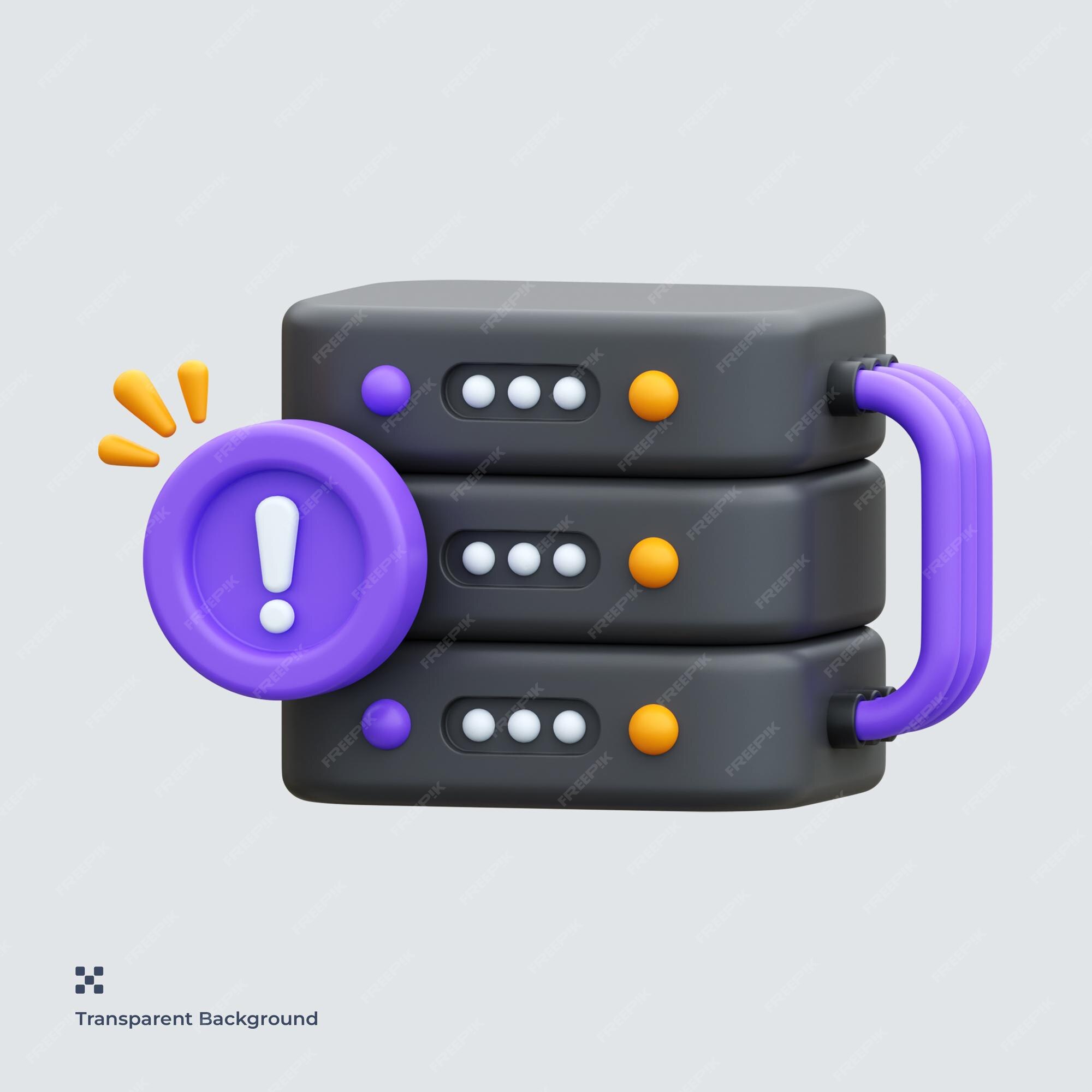 Premium PSD | Server error 3d icon