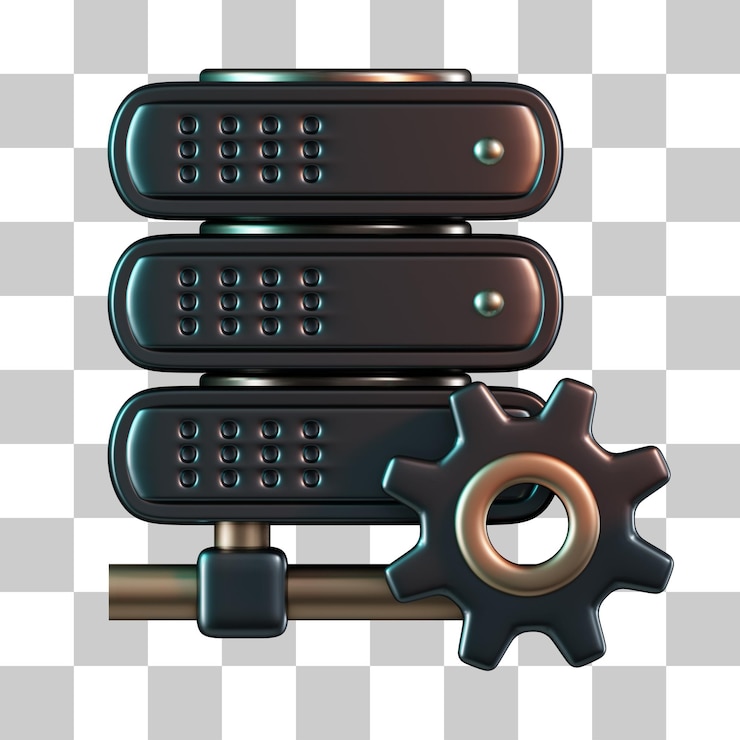 PSD server management 3d icon