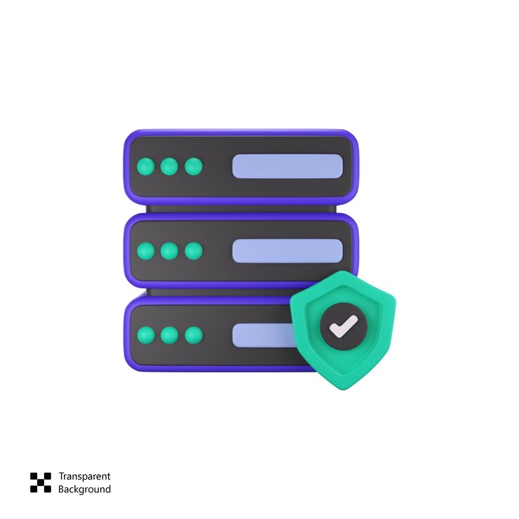 PSD server protection 3d icon