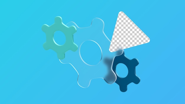 Service Glassmorphism gestileerd icoon