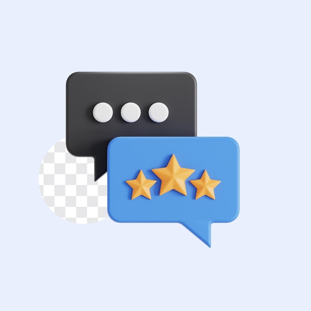 Service ratings waardering 3D icoon