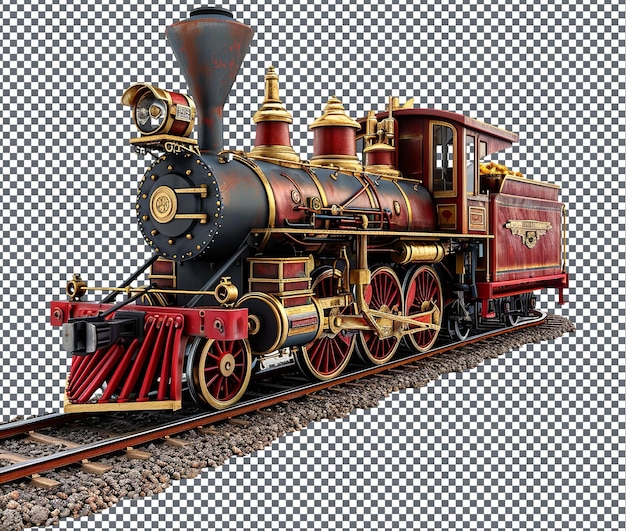 PSD serviceable model train world isolated on transparent background