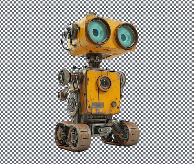 PSD serviceable vintage film projector model character isolated on transparent background