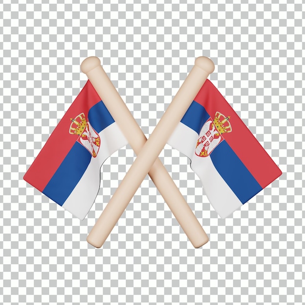 Servië vlag 3d pictogram