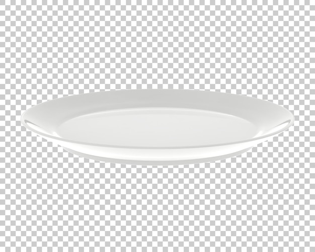 PSD serving plate on transparent background 3d rendering illustration