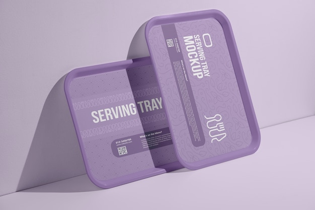 PSD serving trays arrangement mockup