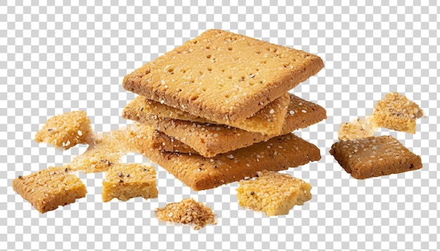 PSD sesame crackers isolated on a transparent background