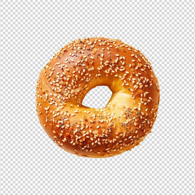 PSD sesame seed bagel isolated