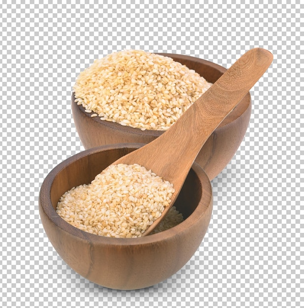 PSD sesame seeds isolated on white background