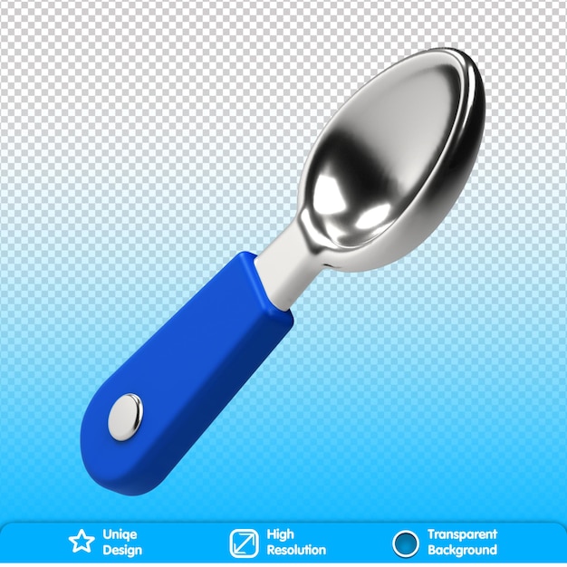 Set of 3d realistic render fast food elements icon spoon