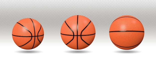 Set of basketball balls