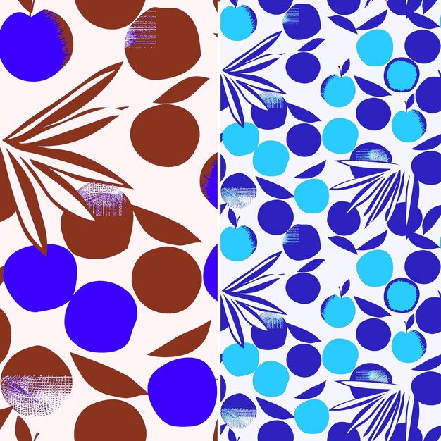 PSD a set of blue and brown circles with a brown and blue pattern