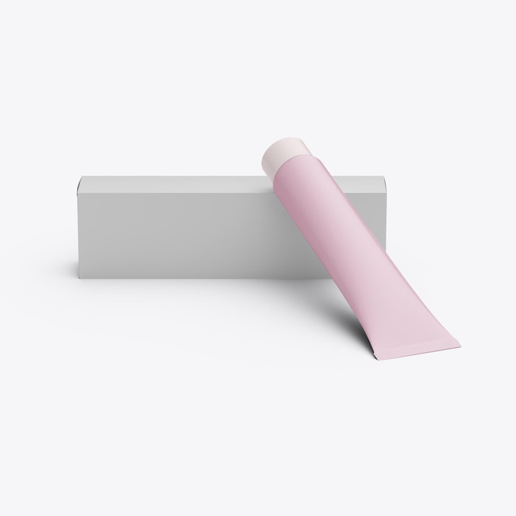 PSD set box and cosmetic tube mockup