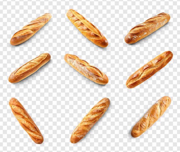 Set of bread transparency background PSD