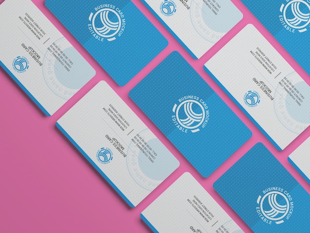 Set of business card mockup