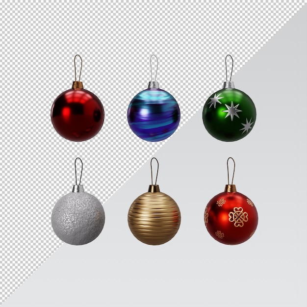 Set of christmas balls